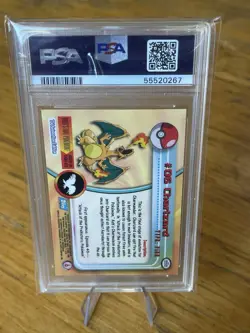 1999 Topps Pokemon TV Charizard #6 – PSA 9 Mint – Vintage – Original Series - Image 2
