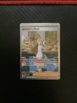 Pokemon Jasmine's Gaze Trainer Full Art Holo Rare 245/191 SV08 English NEAR MINT - Image 1
