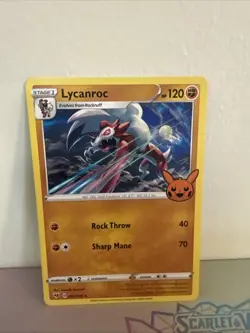 Pokemon TCG Lycanroc Trick or Trade Booster 2023 095/185 Regular Rare - Image 1