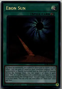 Ebon Sun Secret Rare Battles of Legend: Terminal Revenge BLTR-EN027 LP - Image 1