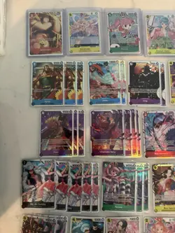 Bandai One Piece Card Game 90 Card Lot Luffy Hancock Robin Foil Regular English - Image 5