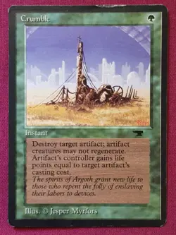 Magic The Gathering ANTIQUITIES CRUMBLE green card MTG - Image 1