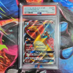 2017 Pokemon SM Black Star Promo Charizard GX #SM60 | PSA 7 Near Mint - Image 1