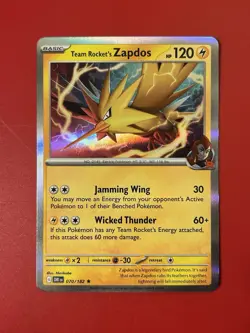 Pokemon TCG Team Rocket’s Zapdos 070/182 Destined Rivals Holo NM - Image 1
