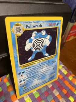 Poliwrath Pokemon TCG Base Set Unlimited Holo Rare 13/102 #13 LP - Image 3