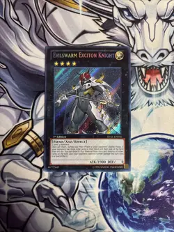 (HE) Evilswarm Exciton Knight LVAL-EN056 Yu-Gi-Oh Secret 1st Ed VLP - Image 1