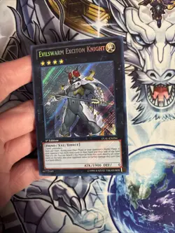 (HE) Evilswarm Exciton Knight LVAL-EN056 Yu-Gi-Oh Secret 1st Ed VLP - Image 2