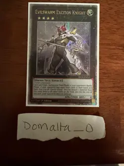 Yugioh Evilswarm Exciton Knight Quarter Century Secret Rare 1st Ed RA04-EN212 NM - Image 1