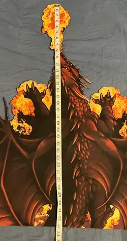 TCG / CCG Red Fire Breathing Dragon Neoprene Playmat - ~33" x 27.5" - Image 3