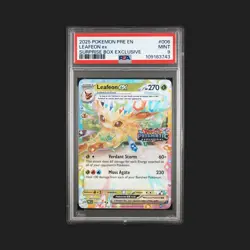2025 POKEMON PRE EN-PRISMATIC EVOLUTIONS SURPRISE BOX EXCLUSIVE LEAFEON EX PSA 9 - Image 1