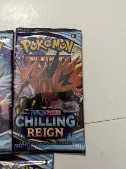Pokemon TCG Sword & Shield Chilling Reign Booster Pack Lot Of 5 New Sealed - Image 3