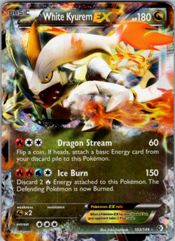 Pokemon TCG - White Kyurem EX - 103/149 - Boundaries Crossed - Ultra Rare - Image 1