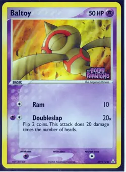 VINTAGE 2006 POKEMON BALTOY 59/110 EX HOLON PHANTOMS -REVERSE HOLO- STAMPED NM - Image 1