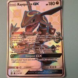 Pokemon TCG Rayquaza GX Promo Full Art Holo 177A/168 180 HP Dragon English - Image 1