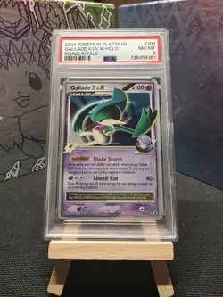 2009 POKEMON PLATINUM RISING RIVALS #106 GALLADE 4 LV.X-HOLO PSA 8 - Image 1