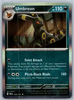 Pokemon Prismatic Evolutions - Umbreon - 059/131 - Holo Rare - M/NM 2 Lot - Image 1