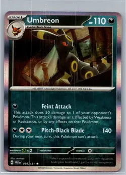Pokemon Prismatic Evolutions - Umbreon - 059/131 - Holo Rare - M/NM 2 Lot - Image 3