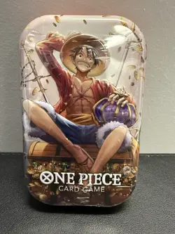 One Piece Card Game Tin Pack Vol. 2 TS-02 Featuring Monkey D. Luffy SEALED NEW - Image 1