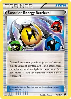 Superior Energy Retrieval 103/116 Plasma Freeze Pokemon Card NM - Image 1