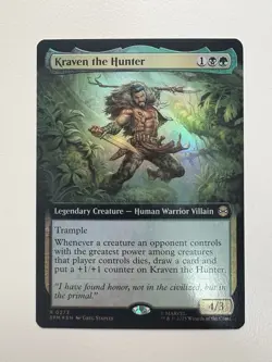 Kraven the Hunter Foil Borderless MTG Magic the Gathering Card NM Near Mint SPM - Image 1