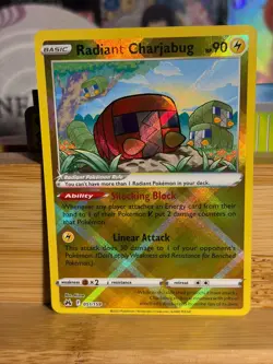 RADIANT CHARJABUG 051/159 Crown Zenith Radiant Rare Holo Pokemon TCG Near Mint - Image 1