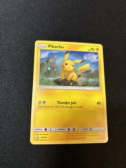 *NM* Pikachu Black Star Promo Cosmos Holo - SM183 Sun & Moon Promo Pokemon 2019 - Image 2