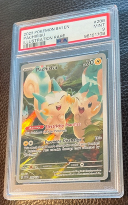 #208 PACHIRISU ILLUSTRATION RARE HOLO 2023 POKEMON SVI EN-SCARLET & VIOLET PSA 9 - Image 2