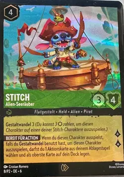 008/P2 Disney Lorcana - Stitch - D-5 -Deutsch - Promo Holo/Foil NM - Image 1