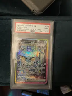 Pokemon TCG Vaporeon EX 2025 Special Illustration Rare Card #149/131 PSA 9 Sir - Image 1