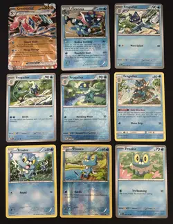 Pokemon TCG Froakie, Frogadier, & Greninja Lot: 9 Card Collection Set - Image 1
