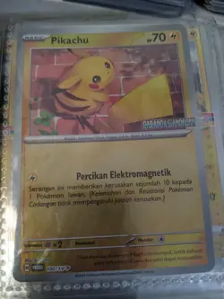 Pikachu INDONESIA 100/SV-P Holo Paradoks Andalan PROMO Pokemon US Seller - Image 1