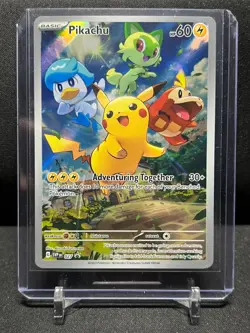 Pikachu Holo SVP 027 Pokemon 2023 Scarlet & Violet Black Star Promo NM - Image 1