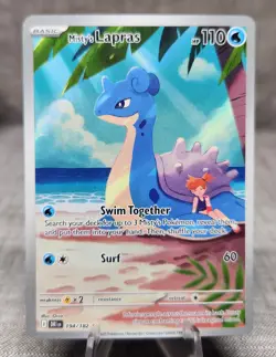 Pokemon TCG Misty's Lapras 194/182 Destined Rivals Full Art Holo NM! - Image 1