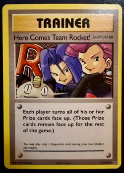 Here Comes Team Rocket! 113/108 Secret Rare Evolutions Pokemon Near Mint - Image 1