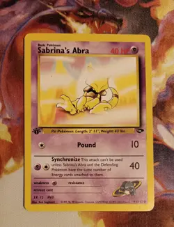 Sabrina's Abra - 93/132 - 1st Edition - Gym Challenge - 2000 - Pokemon Card - Image 1