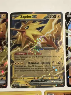 Pokemon ZAPDOS 5 Card Lot ~ EX V Galarian Holo Bird - Image 3