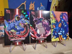 Pokemon Team Rocket Card Database - Nidoqueen & Nidoking Card Set - 3 Card Lot - Image 2