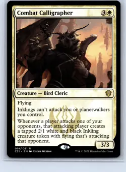Magic_the_gathering Commander 2021 #14 Combat Calligrapher .VO4 - Image 1