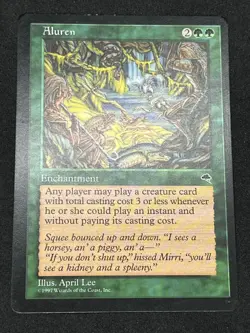 Magic the Gathering MTG Aluren Green Tempest Rare - Image 1