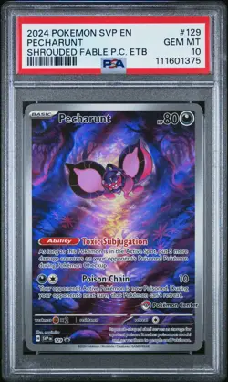 2024 POKEMON SVP EN-SV BLACK STAR PROMO #129 PECHARUNT PSA 10 - Image 1