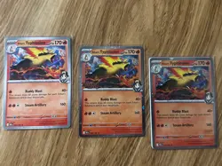 Pokemon TCG Destined Rivals Ethan's Typhlosion STAFF Promo + Extra - Image 1