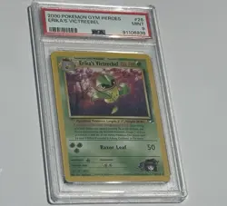 PSA 9 Erika's Victreebel Pokemon Gym Heroes English 26/132 Rare Vintage 2000 - Image 1