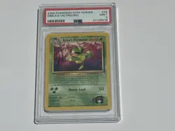 PSA 9 Erika's Victreebel Pokemon Gym Heroes English 26/132 Rare Vintage 2000 - Image 4
