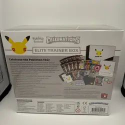 Pokemon Celebrations Elite Trainer Box ETB TCG 25th Anniversary RIP on side 820650809439 - Image 3