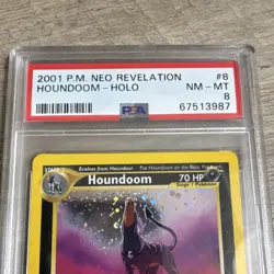 Pokemon Houndoom Holo Rare Card 70 HP Neo Revelation 08/64 PSA 8 English - Image 2