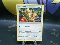 Eevee 48/68 Holo Rare Sun & Moon Hidden Fates Pokemon Card 2019 LP - Image 1