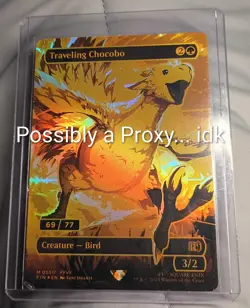 Magic: The Gathering Traveling Chocobo FFVII 69/77 Foil Gold Green Wizards - Image 2