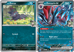 N’s Zorua 97/159 | N's Zoroark 98/159 - Pokemon TCG Journey Together NM - Image 1