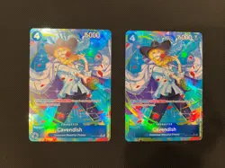 Cavendish (Parallel) Alt Art X2 Blue OP10-045 One Piece TCG Royal Blood NM - Image 3