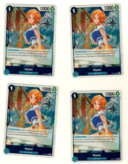Set Of 4 Nami OP09-050 Rare Foil Emperors In The New World One Piece Trading - Image 3